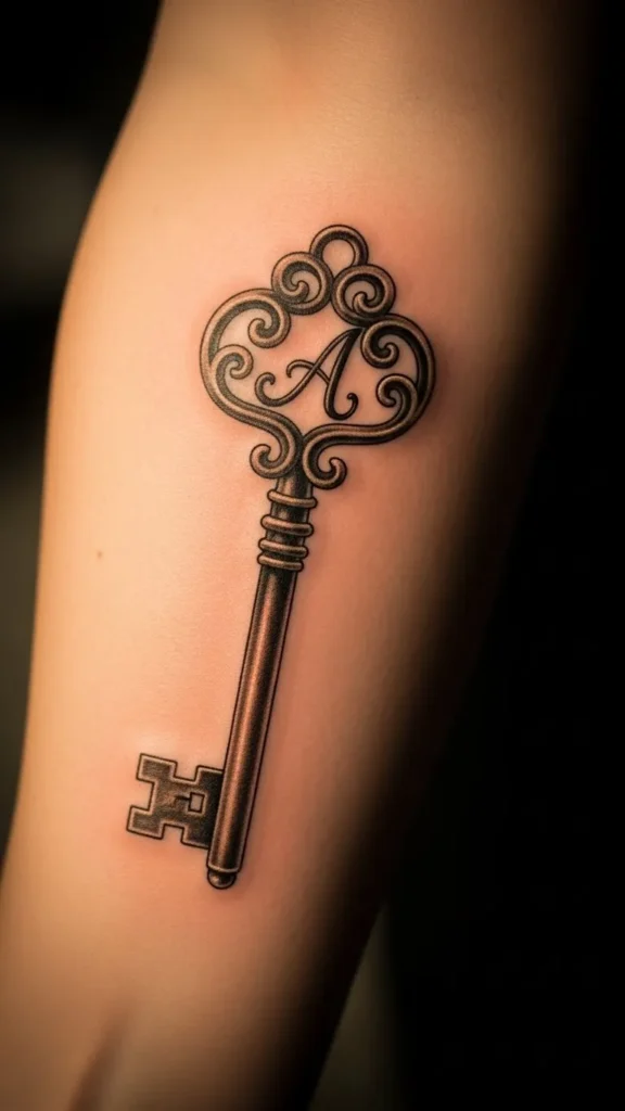 Key with Initial Detail