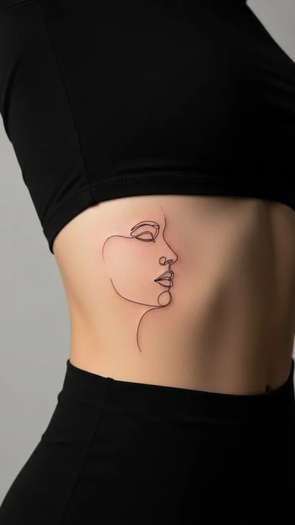 Line Art Face Profile