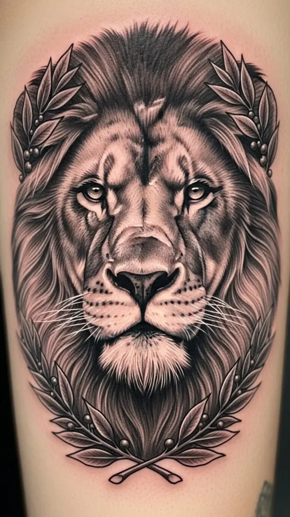  Lion with Laurel Wreath