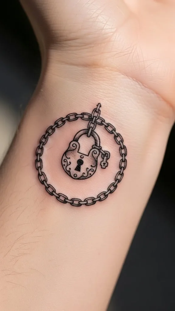 Lock Inside Chain Circle