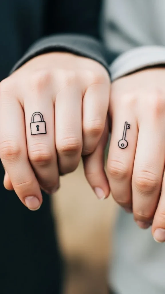 Lock and Key Pair Rings