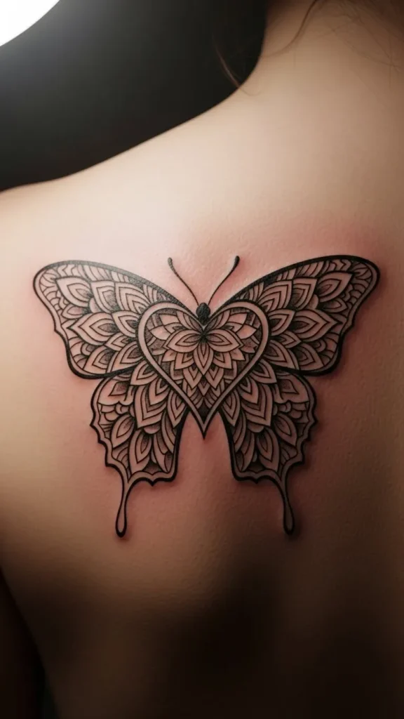 Mandala Heart Butterfly