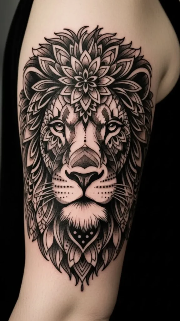 Mandala Lion Face