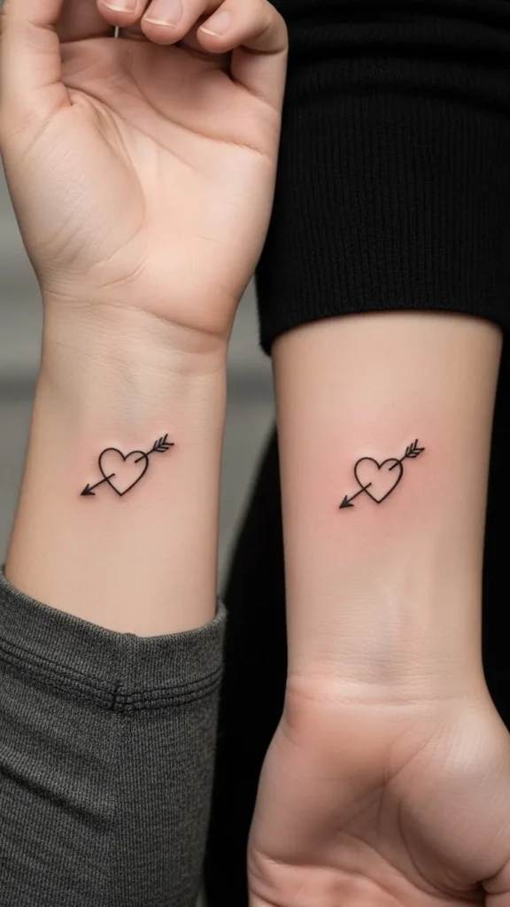  Matching Heart Arrow Pair