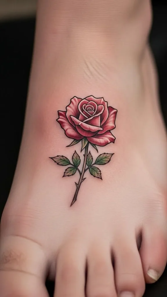  Micro Rose on the Foot