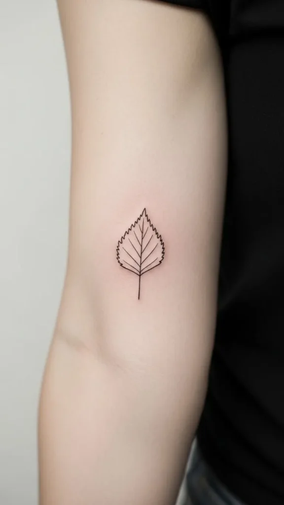 Miniature Birch Leaf Outline
