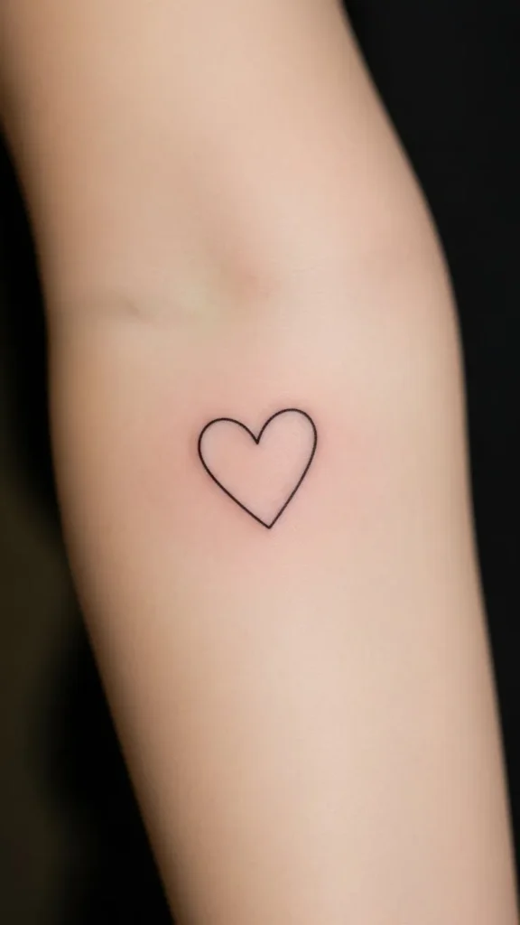 Minimal Black Ink Heart