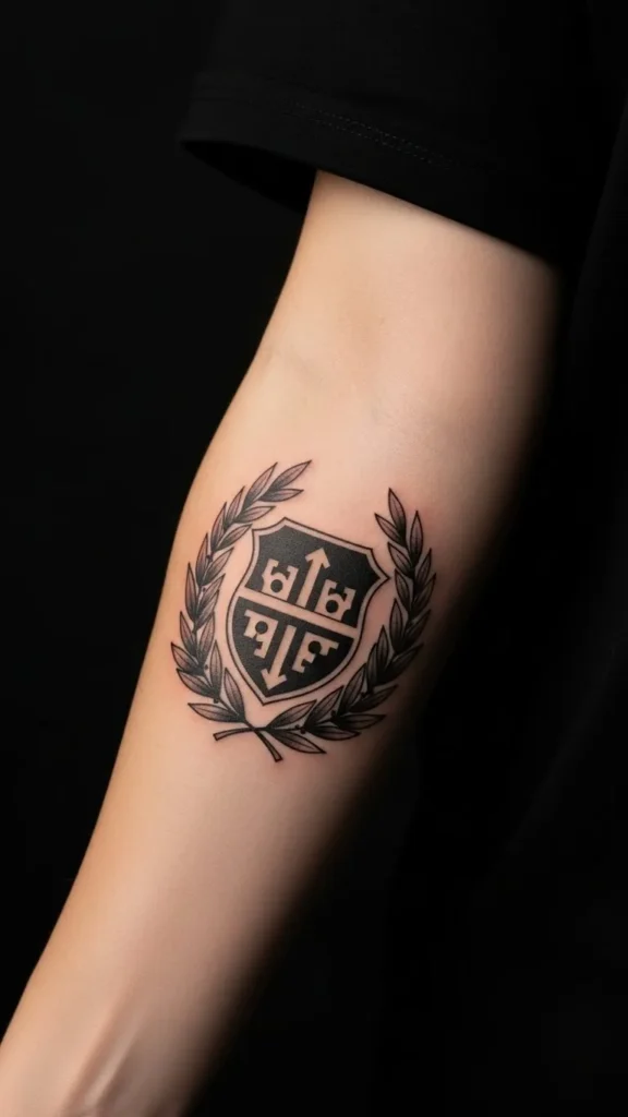 Minimal Crest With Laurel