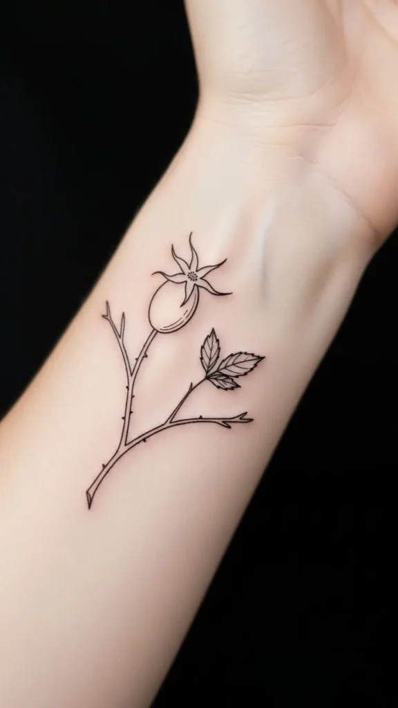 Minimal Rose on the Hip