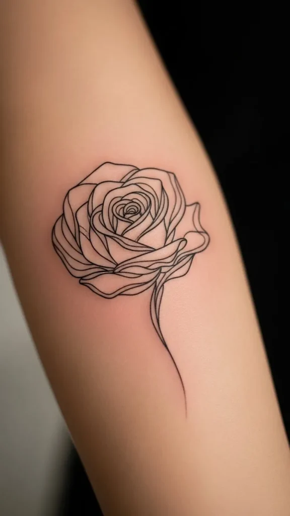 Minimal Rose with Abstract Petals