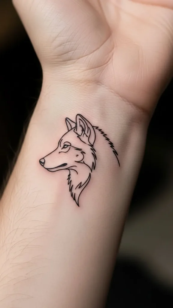 Minimal Wolf Outline