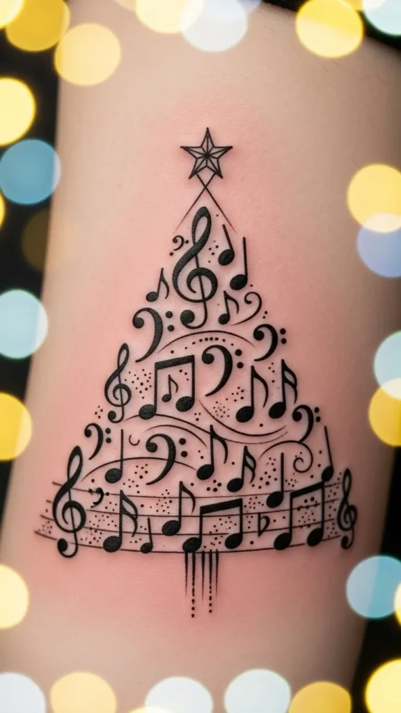 Music Notes Forming a Tree