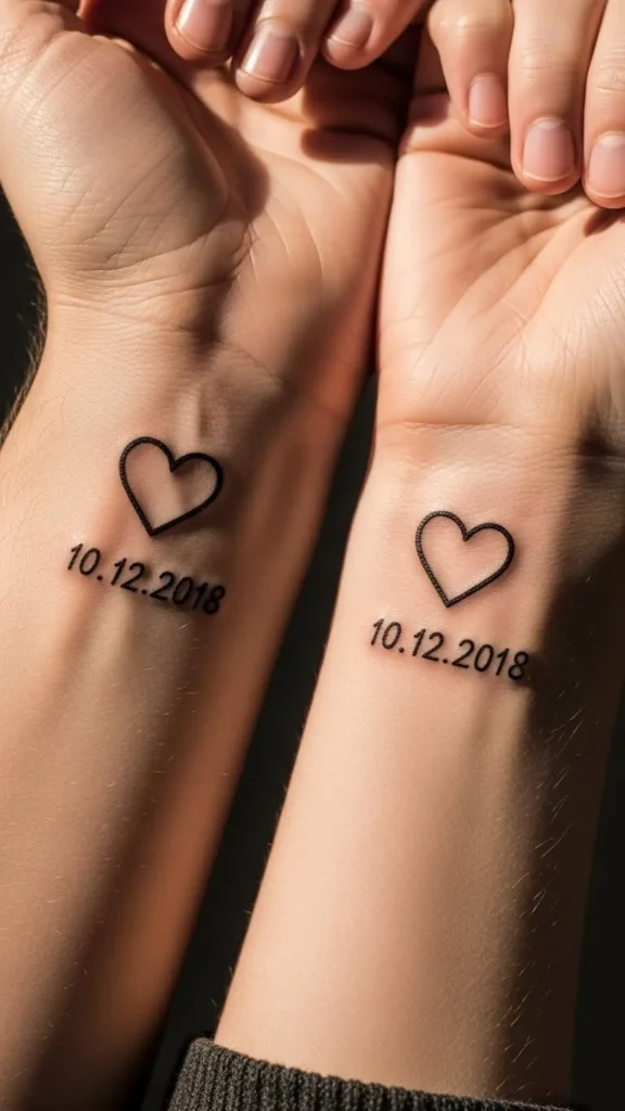 Outline Heart with Date