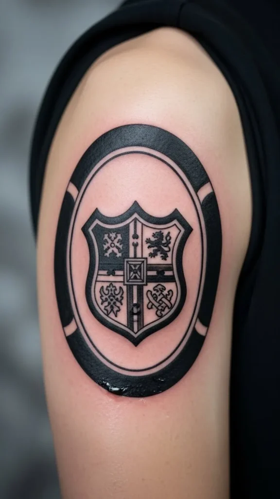 Oval Shield With Border