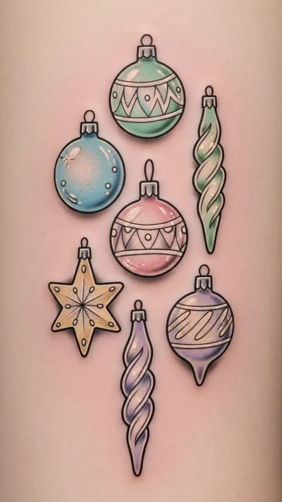 Pastel Ornament Cluster