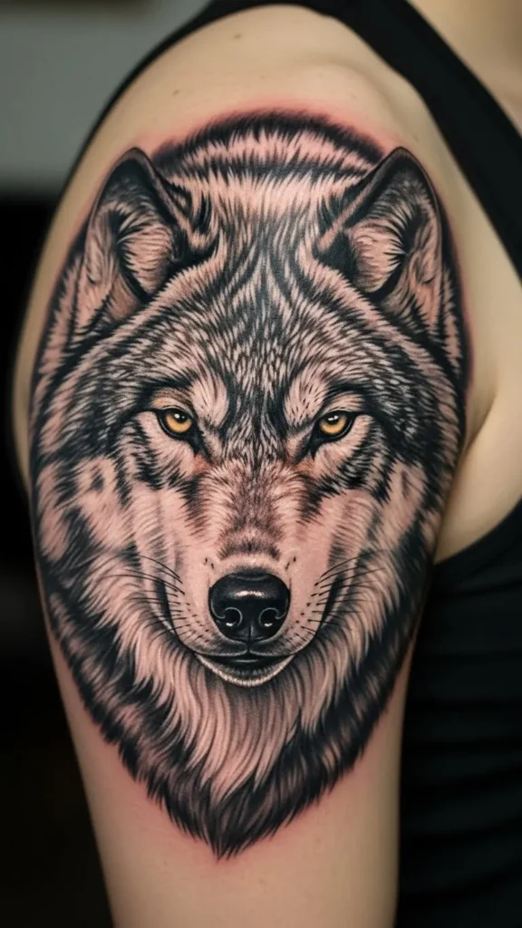Realistic Wolf Head