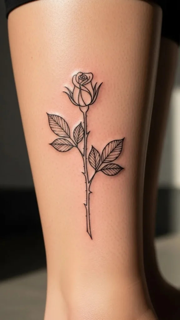 Rose Outline on the Calf