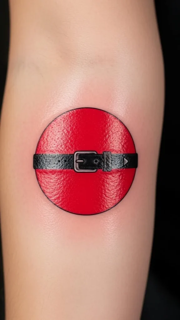 Santa Belt Inside a Circle Frame