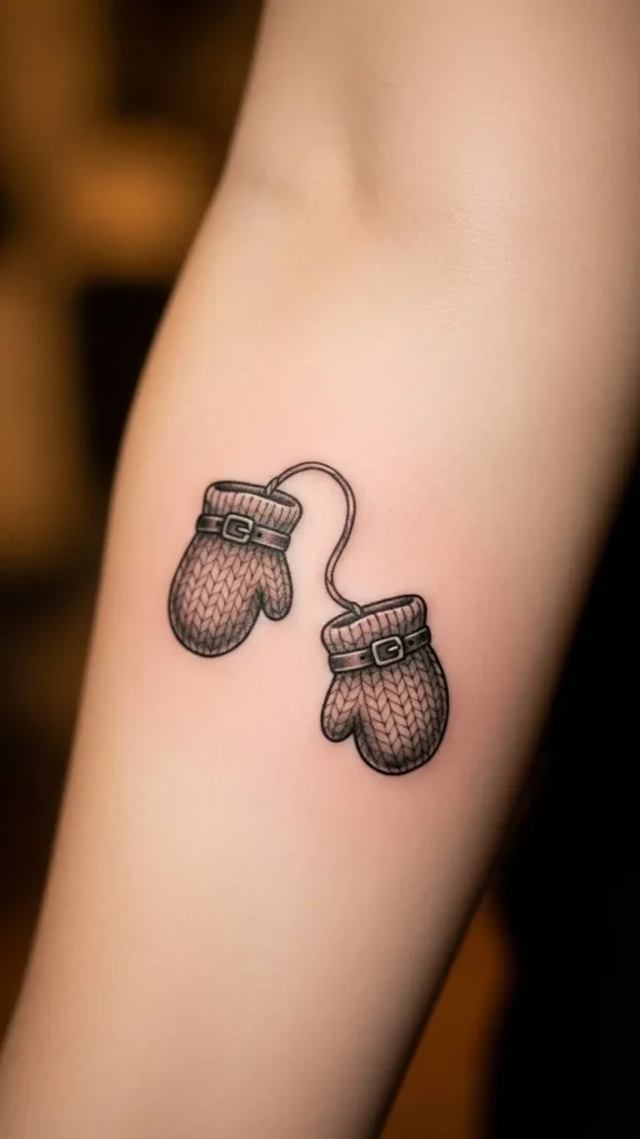 Santa Belt Mittens Pair