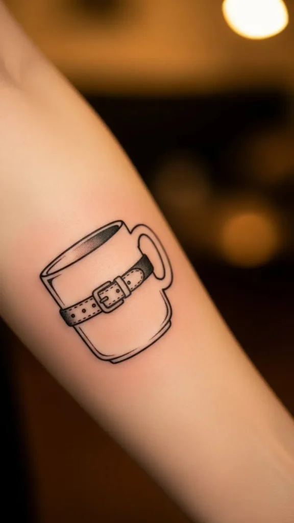 Santa Belt Mug Outline