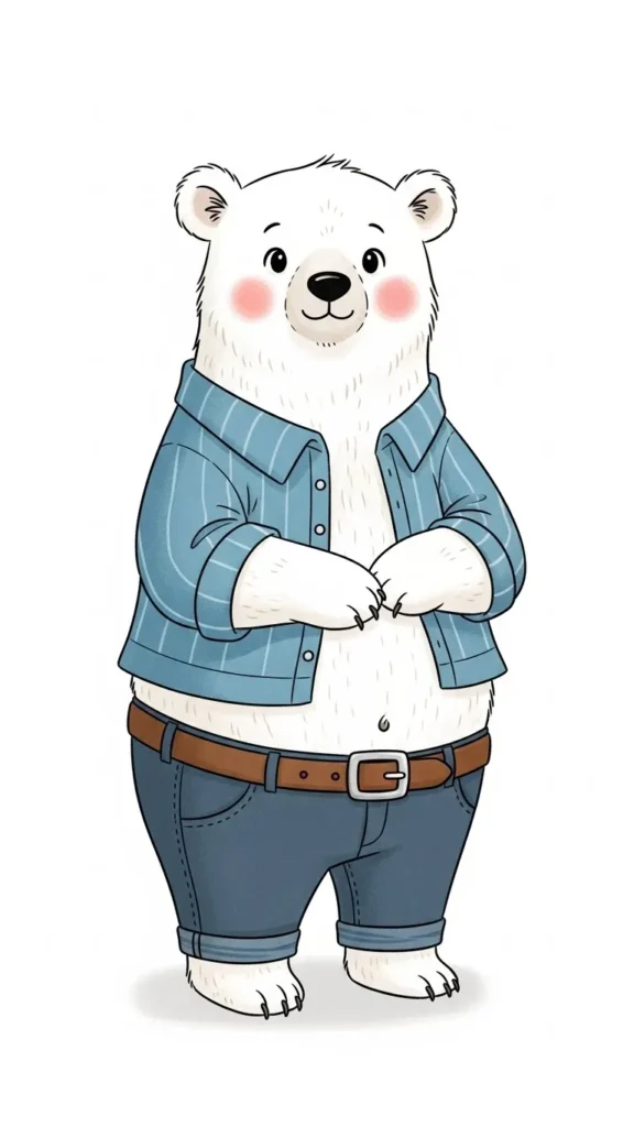 Santa Belt Polar Bear Character