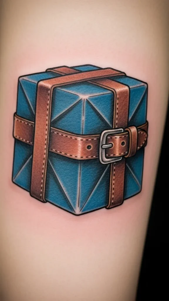 Santa Belt Wrapped Around a Present