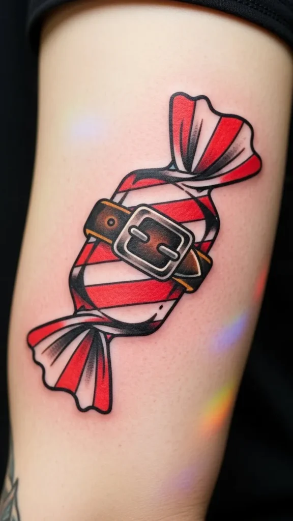 Santa Belt Wrapped Candy Shape