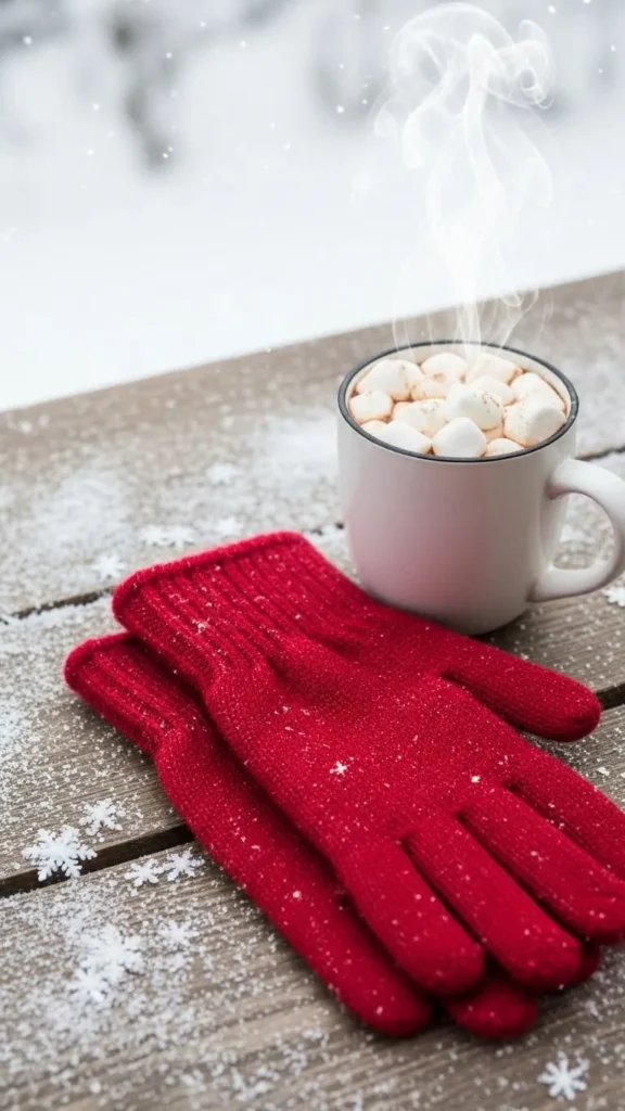 Santa Gloves and Hot Cocoa