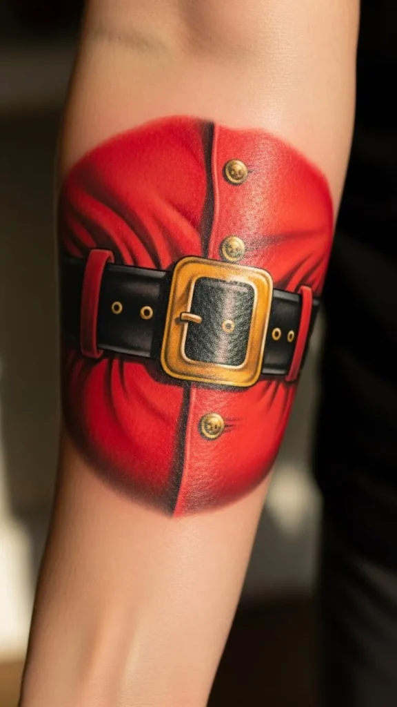 Santa belt tattoo