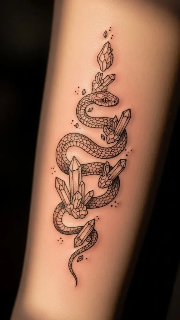 Serpent With Crystals