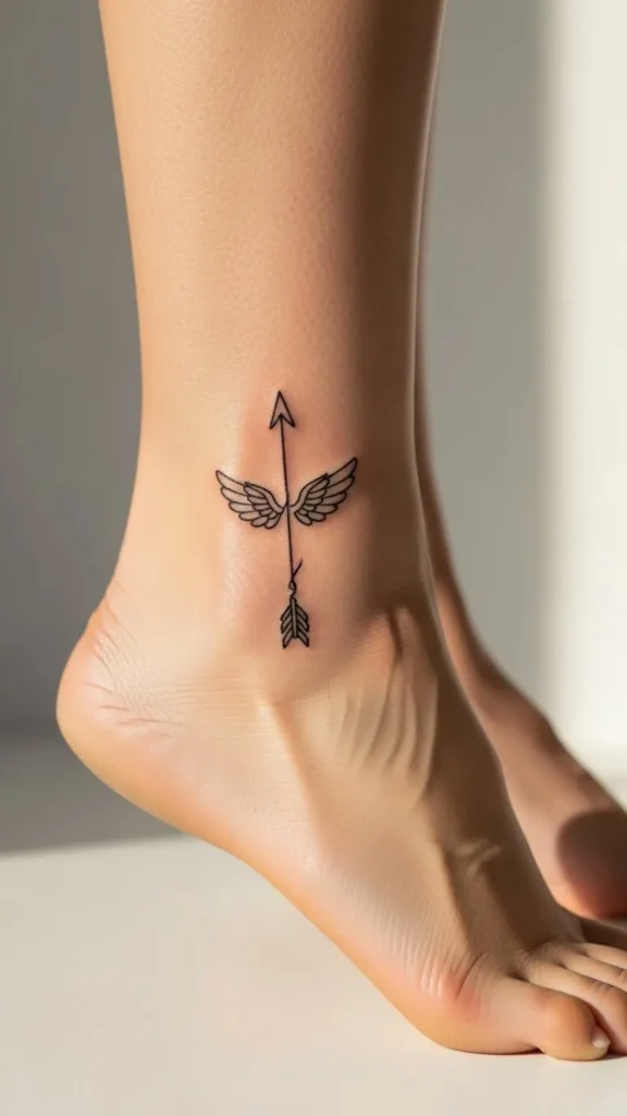 Single-Line Wing and Arrow Design