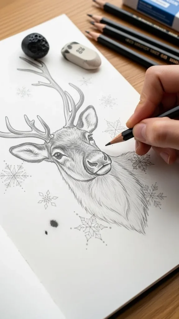 Sketch the Ears and Fluffy Details