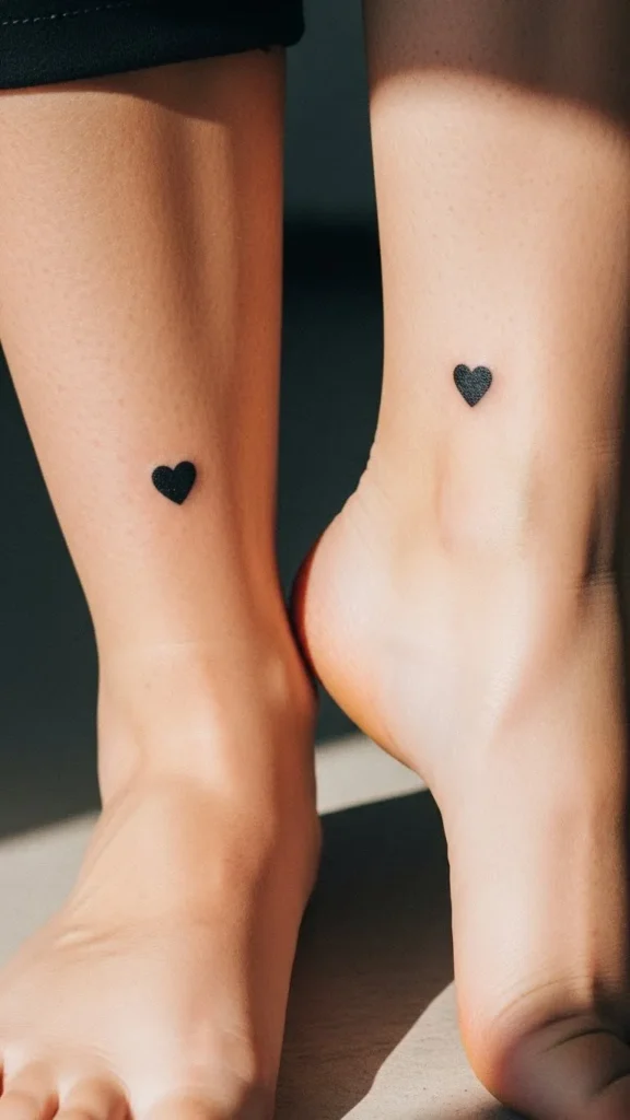  Small Filled Heart Twins