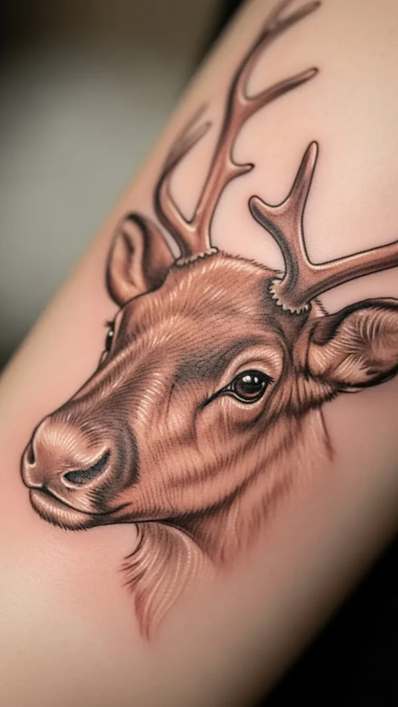  Soft Brown Reindeer Face