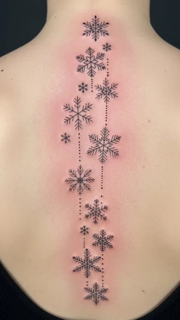 Spine-Side Falling Snowflakes