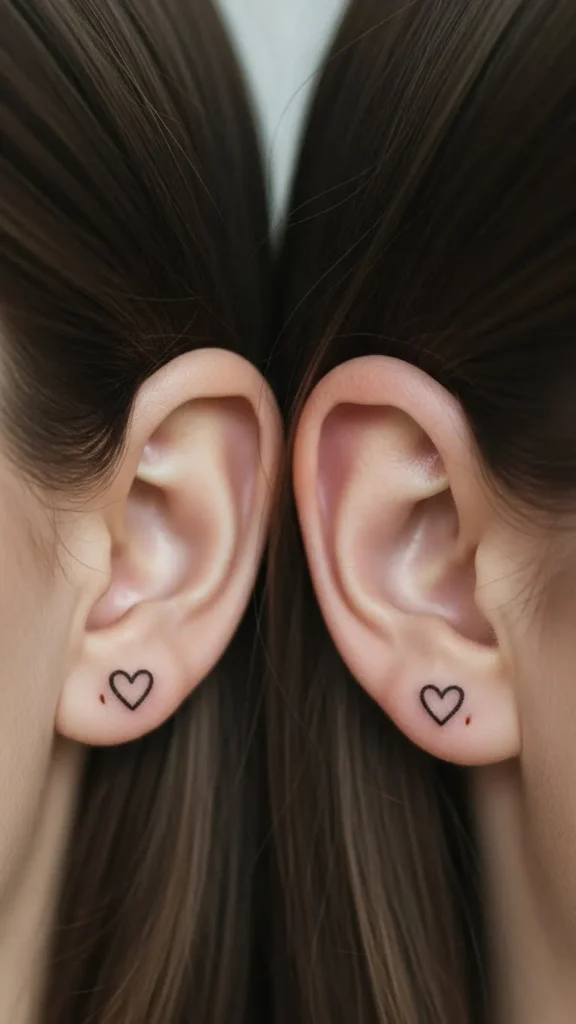 Tiny Heart Behind Ear Match