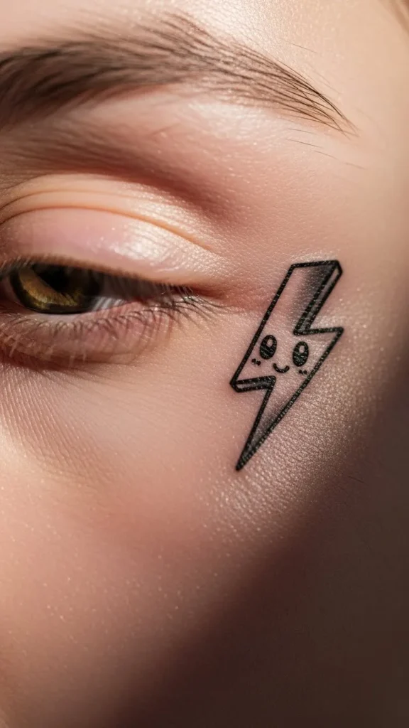 Tiny Lightning Bolt by the Eye