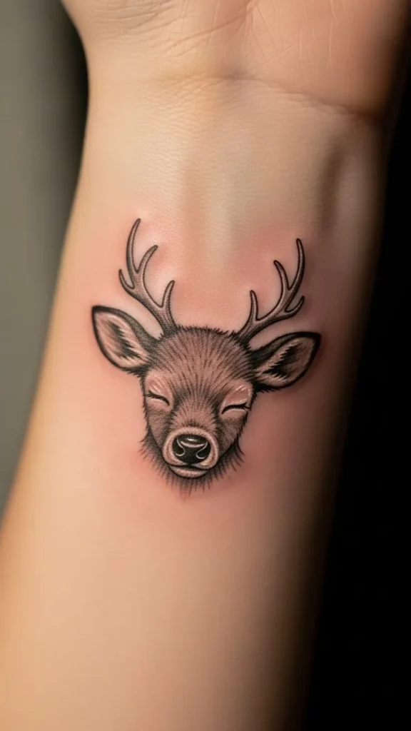 Tiny Sleeping Reindeer Face