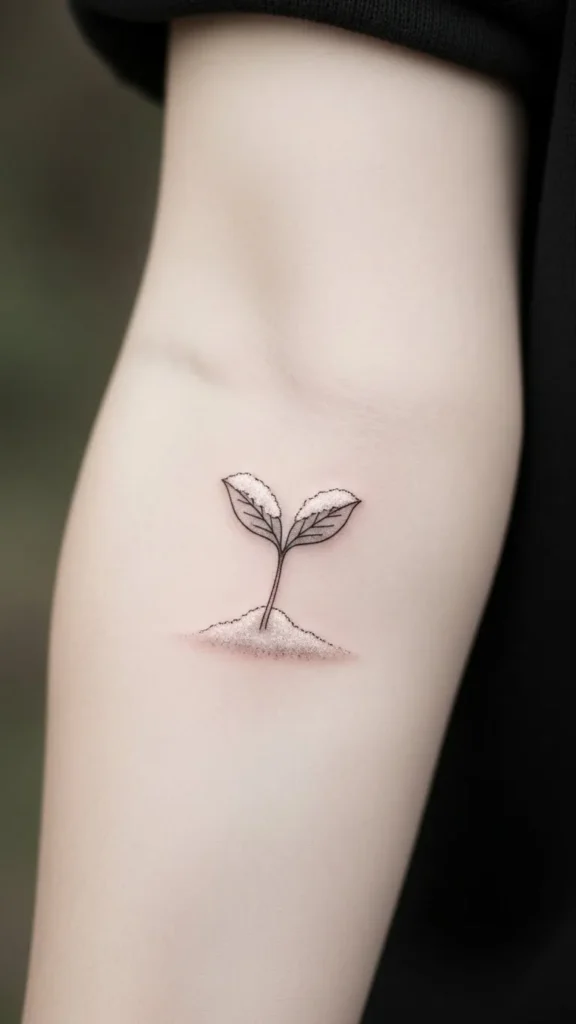 Tiny Snow-Dusted Sprout