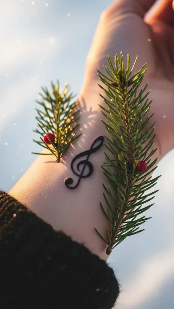  Tiny Treble Clef Wrapped in Pine