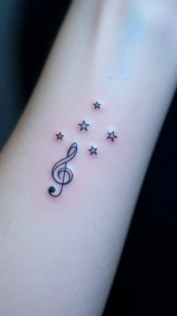 Treble Line Under a Starry Sky