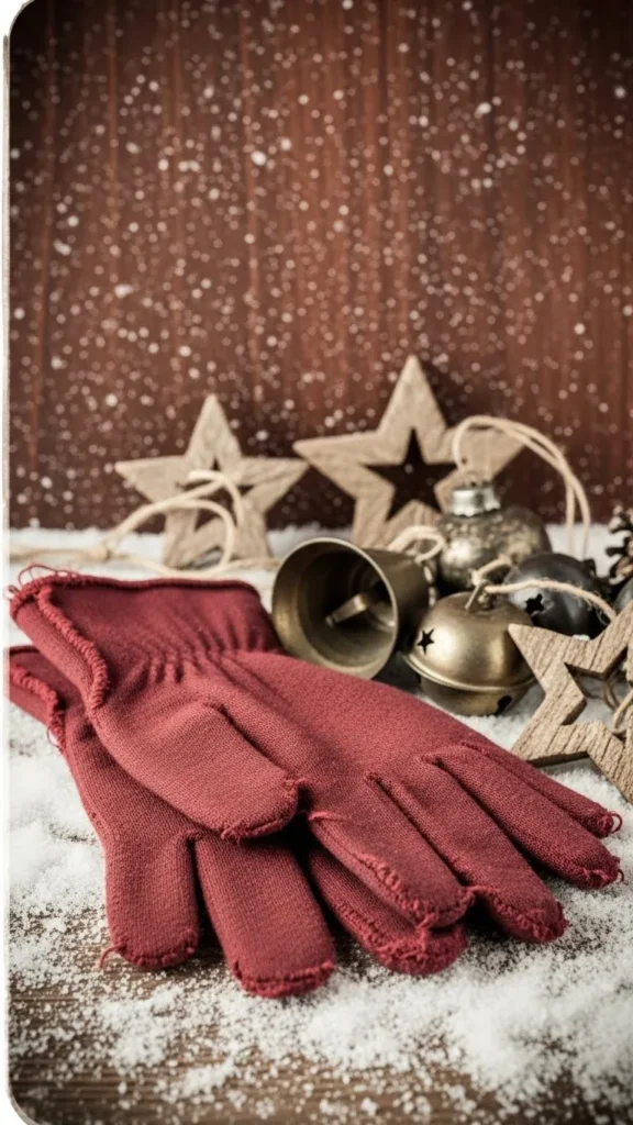 Vintage Santa Gloves