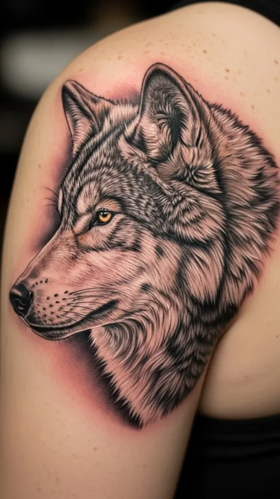 Wolf Profile Portrait