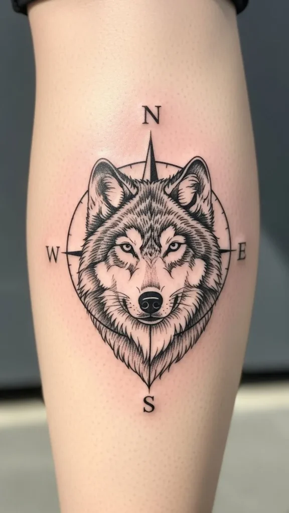 Wolf with Compass