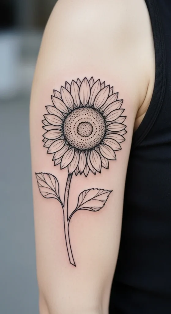 Linework Sunflower