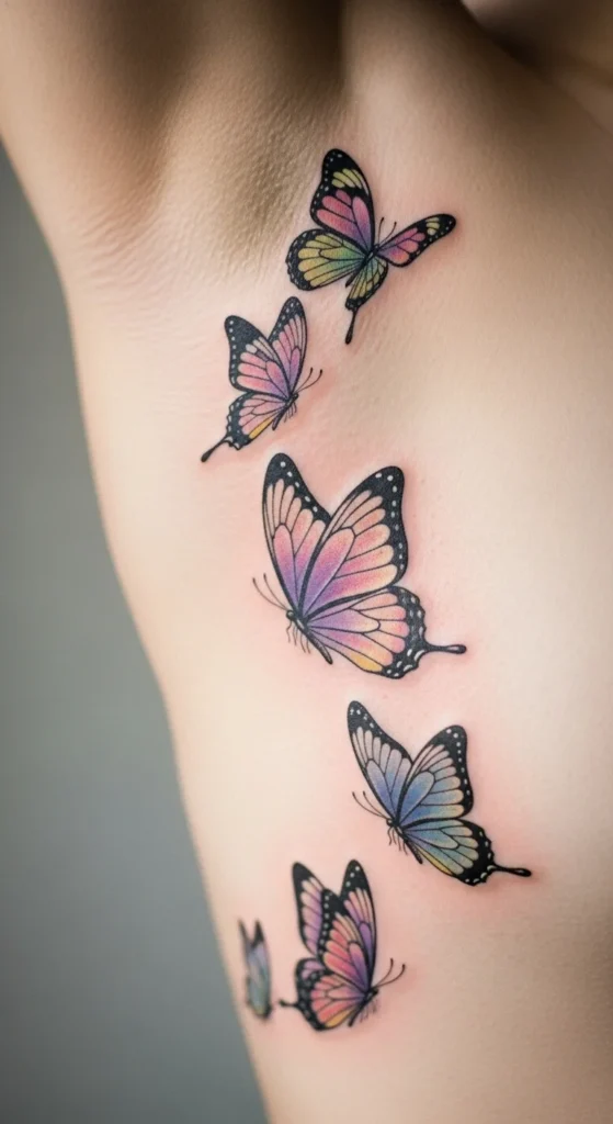 Butterfly Rib Tattoo