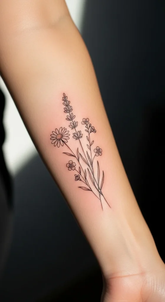 Wildflower Cluster on the Forearm