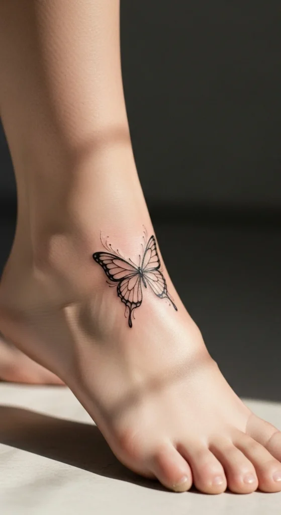 Butterfly Foot Tattoo
