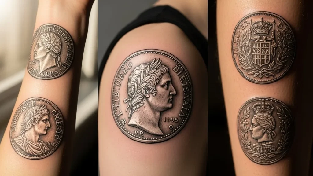 22 Lucky Coin Tattoos That Symbolize Prosperity