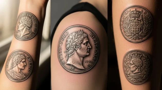 22 Lucky Coin Tattoos That Symbolize Prosperity